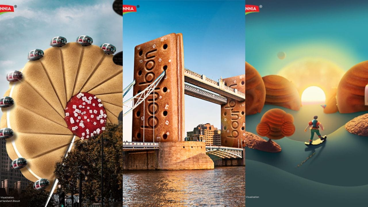 The series continued with a post featuring a Ferris wheel of a life-size Jim-Jam biscuit. Britannia continued the journey for its viewers with a golden ticket to a Britannia factory. Reimagining Bourbon biscuits as an iconic landmark, the next creative will transport viewers to the tower bridge in London, made completely of Bourbon biscuits.