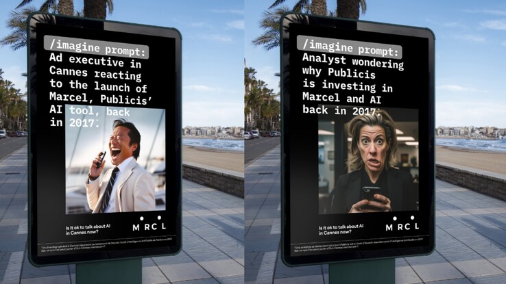 Publicis strikes at AI haters with outdoor ads in Cannes Lions