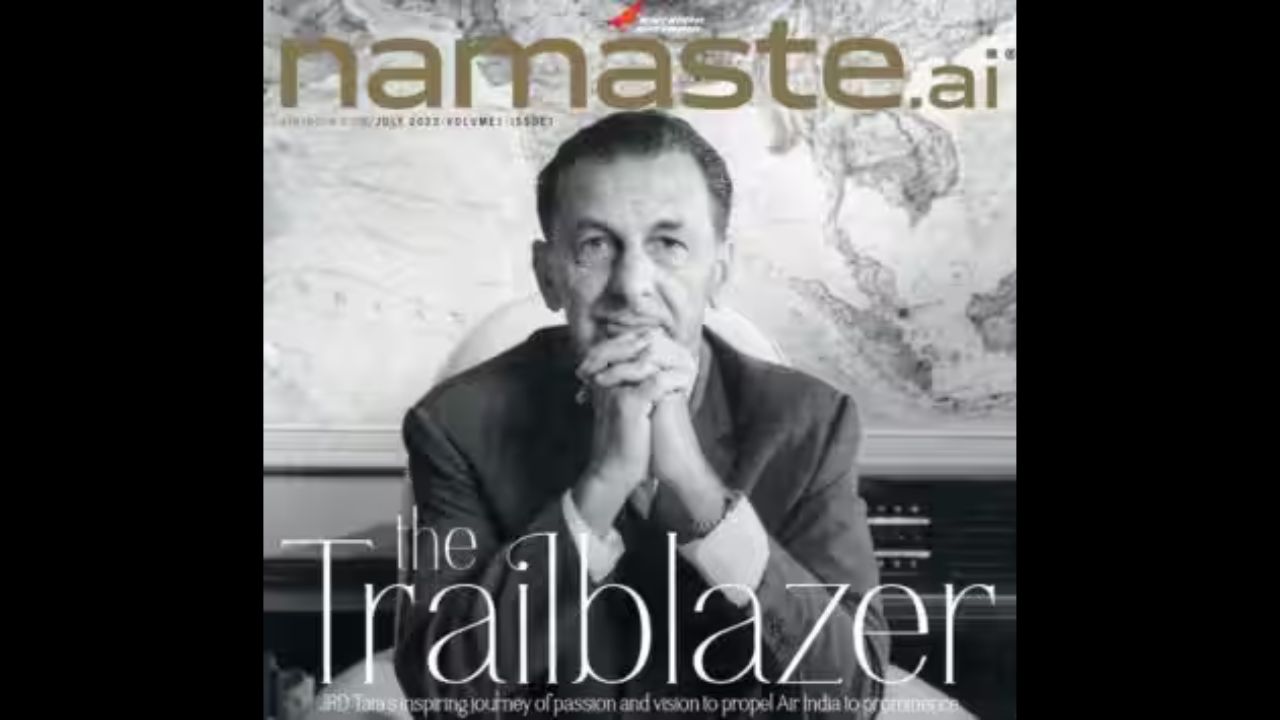 The 88-page-long magazine is the first to be released since Air India returned to the Tata Group after 69 years.(Image by @airindia via Twitter)