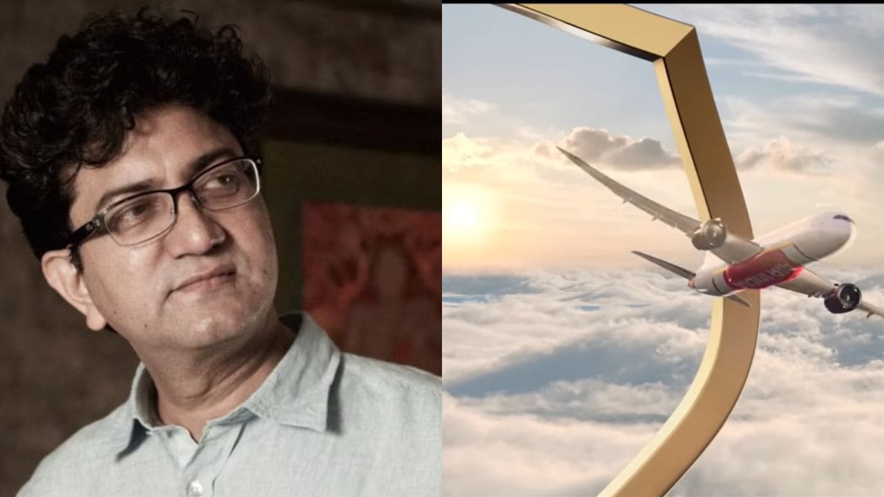 Prasoon Joshi (left) says that by blending emotion, innocence and magical realism, the film evocatively showcases the new identity of Air India. Every element of the film tries to communicate this, be it the story, the casting, the sound design or the music.