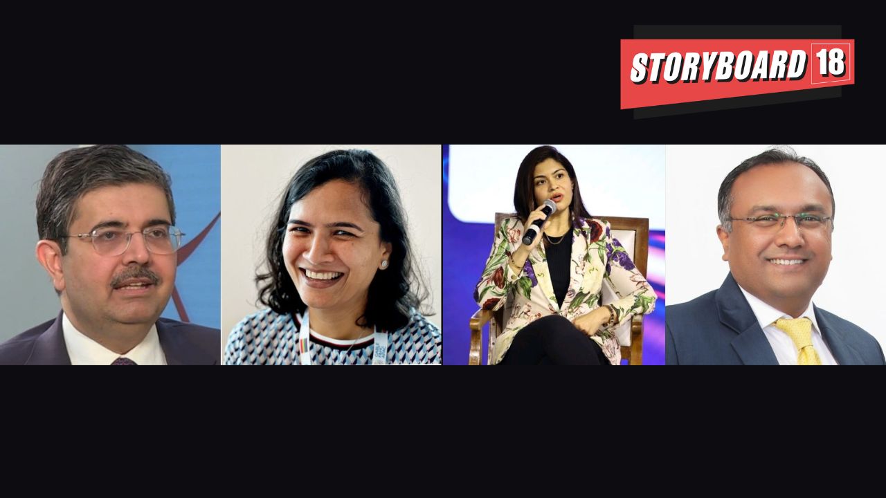 Get the full picture on people and their moves on the corporate jungle gym in CXO Moves. (From left to right: Uday Kotak, Mukta Maheshwari, Sonam Pradhan and Dilen Gandhi)