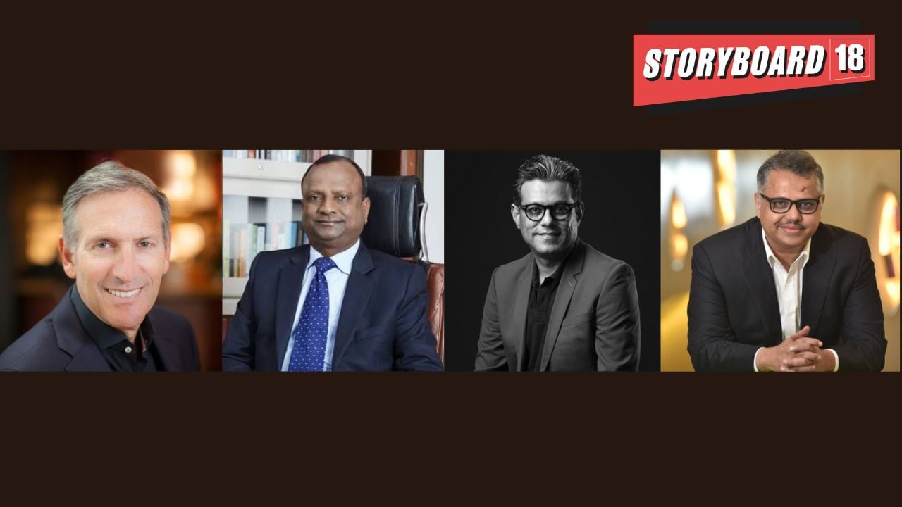 Get the full picture on people and their moves on the corporate jungle gym in CXO Moves. (From left: Howard Schultz, Rajnish Kumar, Dheeraj Sinha and Sanjay Mishra)