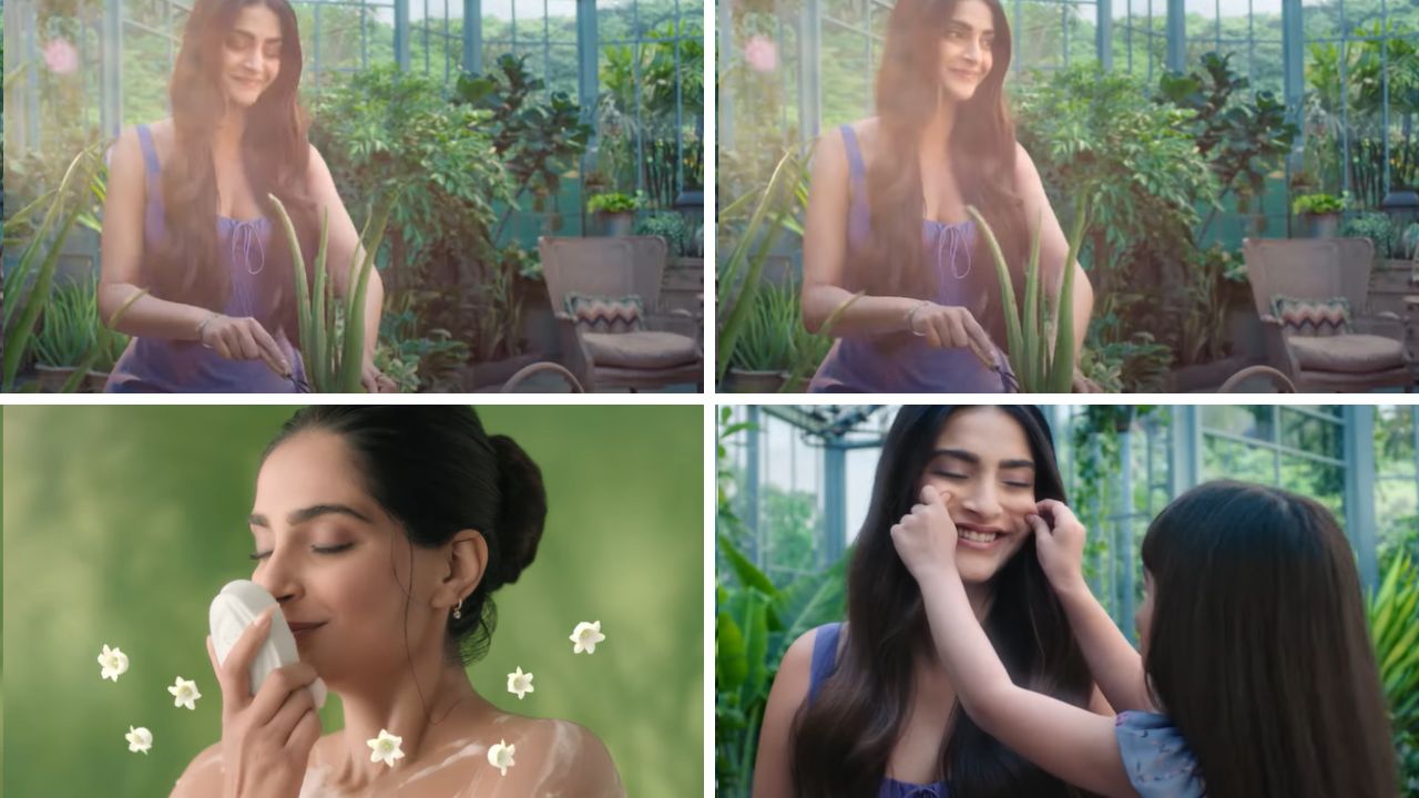 Sonam Kapoor said, “I’m excited to represent Vivel as I resonate with the brand philosophy. I’ve always believed that you can be comfortable in your own skin when you truly take care of it and I believe that the goodness of nature and its bounty has a way to keep our skin soft and radiant.” (Stills from the ad film)