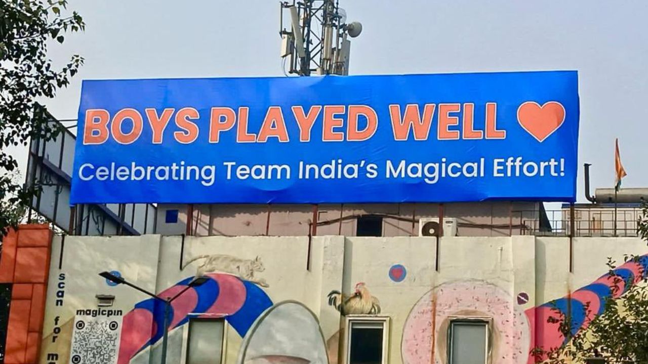 magicpin's office signage reads 'Boys Played Well'