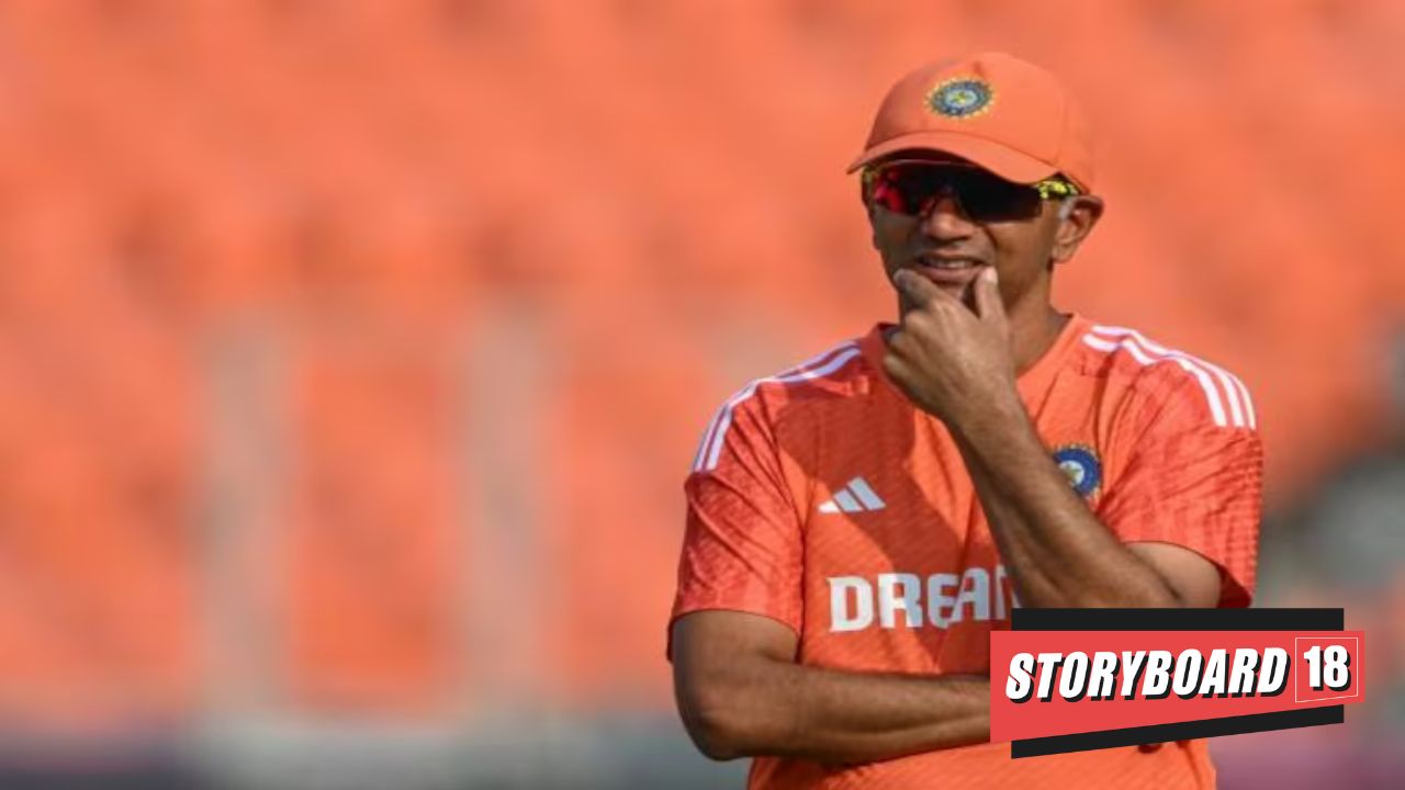 Rahul Dravid, Team India's coach, dominated the endorsement landscape in ICC Men's Cricket World Cup 2023, leading both the overall and sports celebrity rankings. (Image source: Moneycontrol)