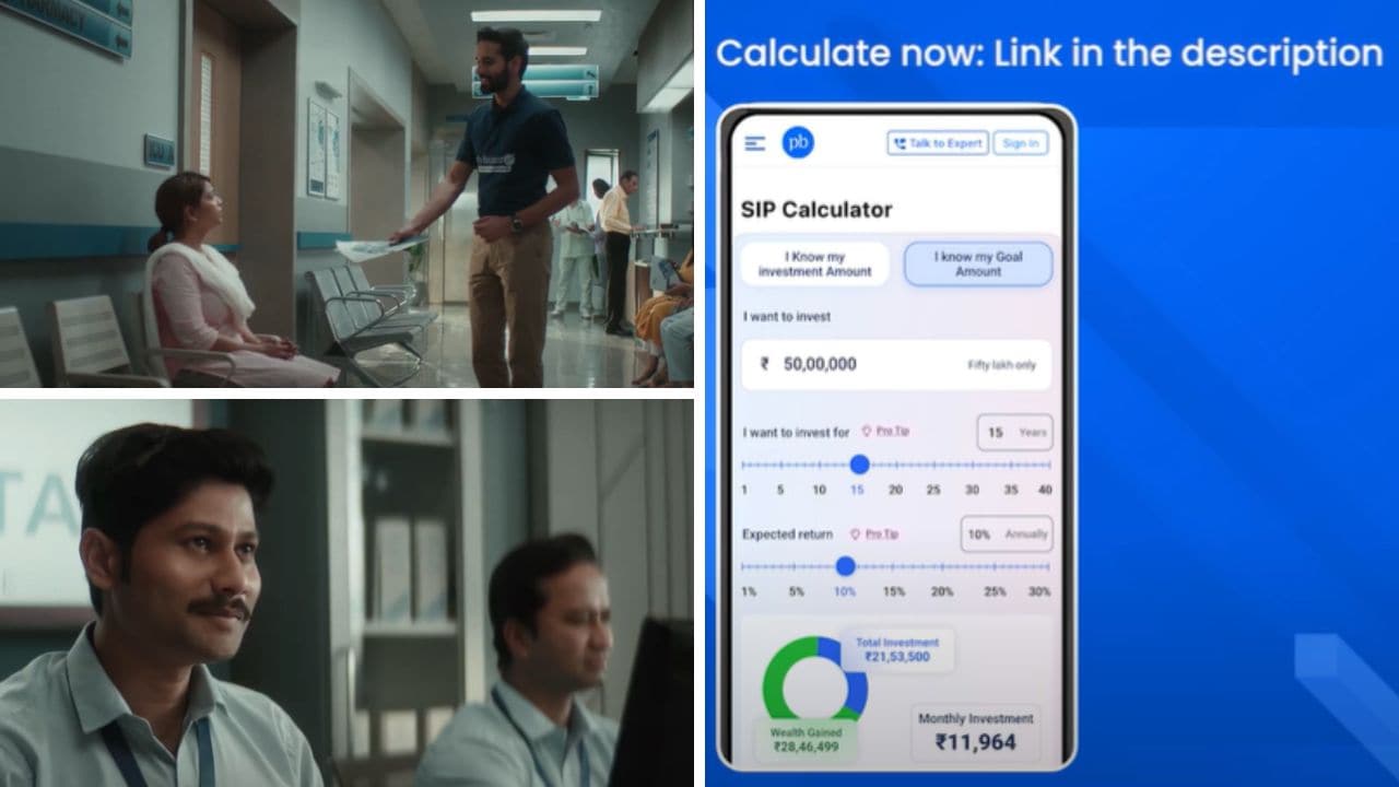 In one ad, a Policybazaar executive can be seen running around to complete the claim formalities while on video call with his daughter who’s waiting for him on her birthday. (Stills from the ads)