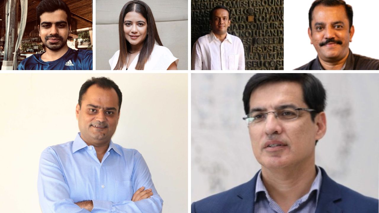 From decades-old organizations to decade-old startups, leaders across a spectrum of companies and industries gathered at the Storyboard18 - Visionaries Bangalore edition on February 28. (From top left: Ramesh Srinivasan, Ishita Grover, Ravi Desai, Pranesh Urs. Bottom left: Shubhranshu Singh and Sumit Virmani)