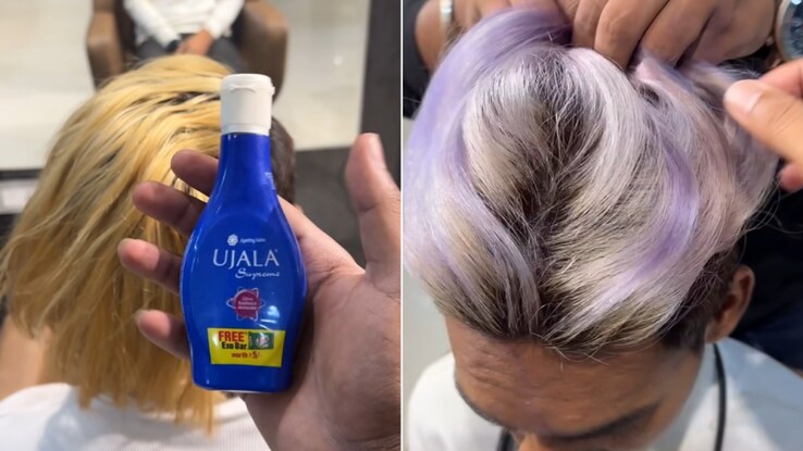 Stylist dyes client’s hair with Ujala; garners responses from Blinkit and Swiggy Instamart