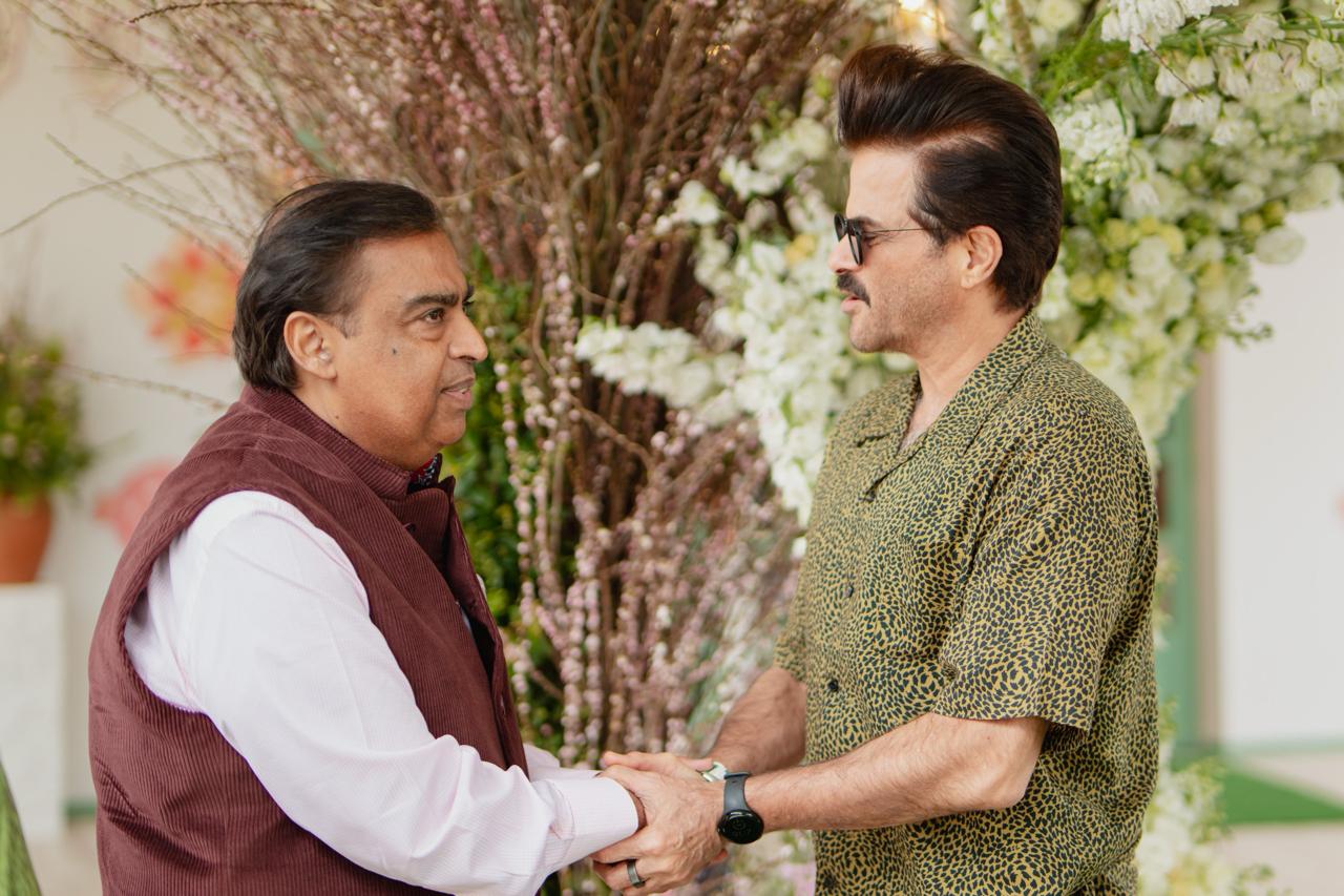 Mukesh Ambani seen with Anil Kapoor.