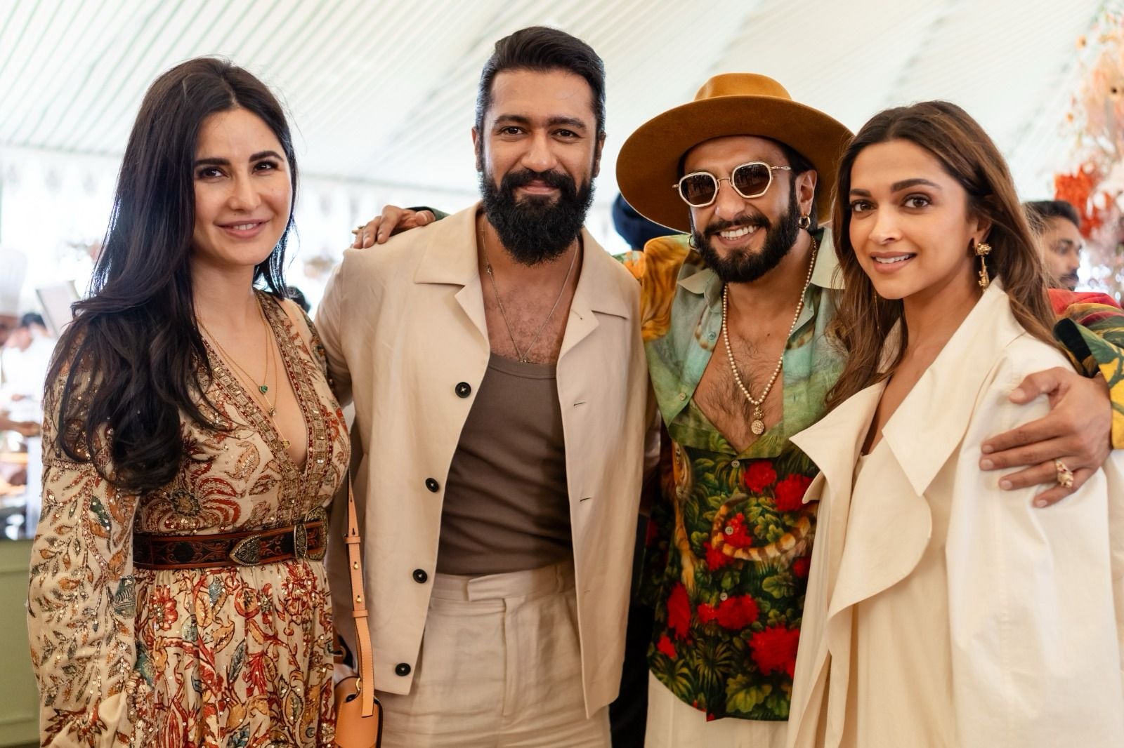 From left to right: Katrina Kaif, Vicky Kaushal, Ranveer Singh and Deepika Padukone.