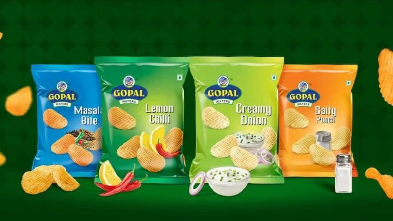 Gopal Snacks Limited (GSL) operates three primary manufacturing facilities located in Rajkot (Gujarat), Nagpur (Maharashtra), and Modasa (Gujarat). These facilities produce a variety of snacks including Gathiya, Namkeen, Wafers, and Snack Pellets. Their product range encompasses Extruded Snacks, Premium Namkeen Range, Rusk, Papad, Spices, and Flour.