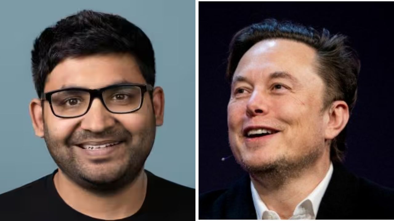 The executives said Musk showed “special ire” toward them after he took over Twitter in 2022. Musk also publicly vowed to hold back their severance to recoup about $200 million from the $44 billion deal, according to a lawsuit filed in federal court in northern California. (From left to right: Parag Agarwal and Elon Musk. Image source: Moneycontrol)