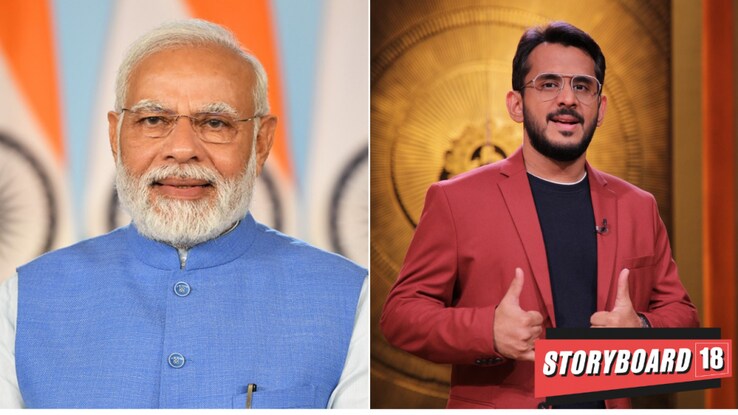 boAt's Aman Gupta receives Celebrity Creator of the Year award by PM Modi at National Creators Awards