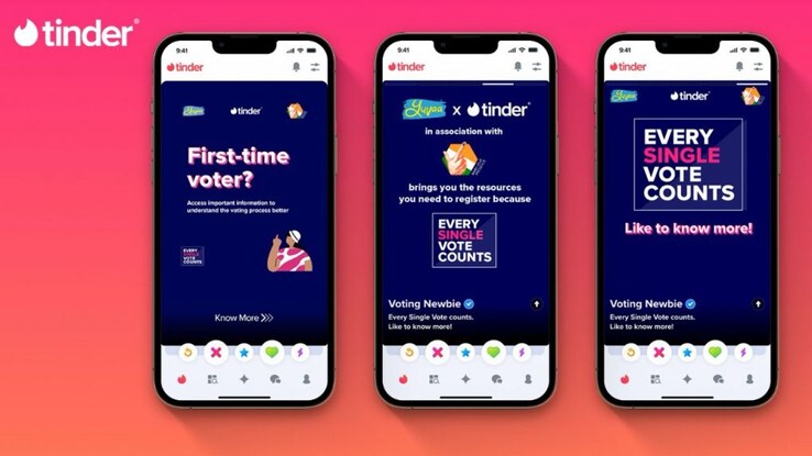 Tinder launches ‘Every Single Vote Counts’ campaign in India