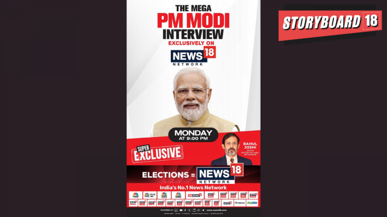 News18 network mega-exclusive with Prime Minister Narendra Modi airing Monday at 9 p.m.