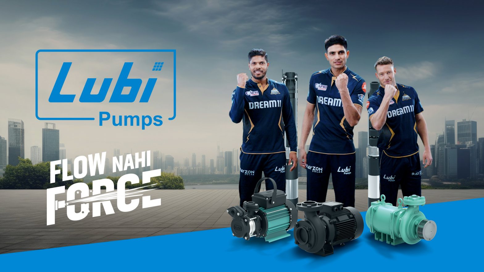 Colonel Arvinder Singh, COO - Gujarat Titans said, "Lubi Pumps is a brand that shares Gujarat Titans’ commitment to excellence and high performance. Lubi Pumps' innovative approach to power progress through water solutions aligns perfectly with Gujarat Titans' vision for growth and success.”