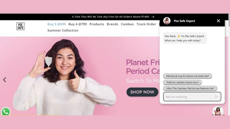 Pee Safe introduces PeePal, an AI chatbot, to enhance personal care shopping