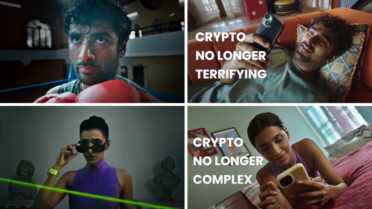 Based on the user insights, the company identifies two primary barriers preventing people from investing in crypto: fear of volatility and the perceived complexity of crypto. This campaign aims to address these concerns. The ‘Switch to Coinswitch’ has been conceptualised in partnership with The Script Room. (Stills from the campaign)