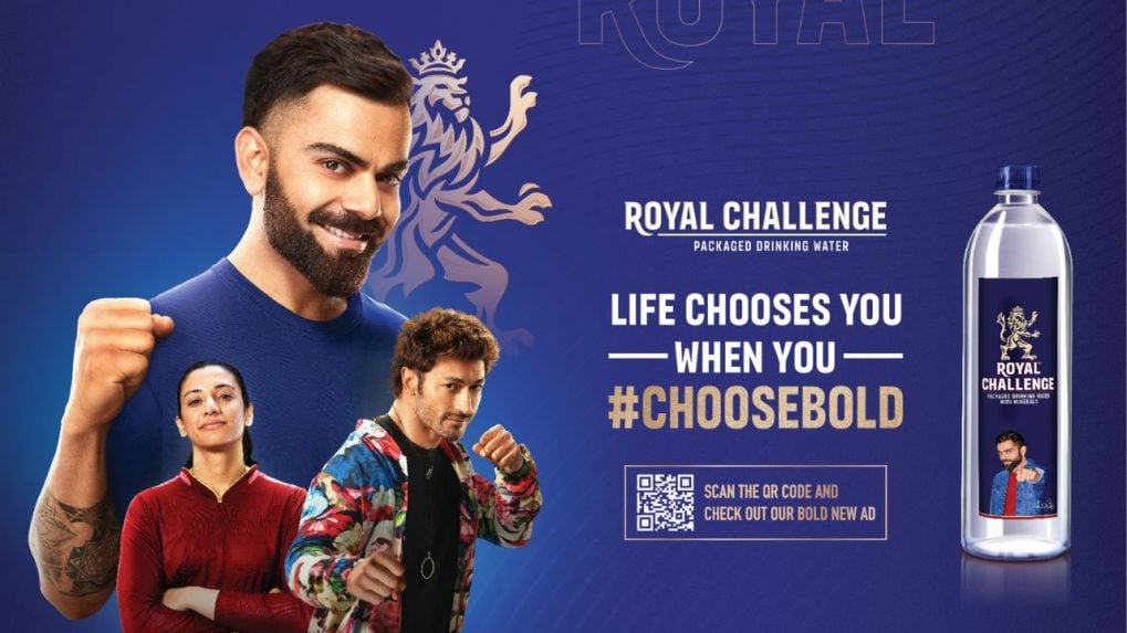 Royal Challenge Packaged Drinking Water ropes in Virat Kohli, Smriti Mandhana and Vidyut Jamwal for new campaign
