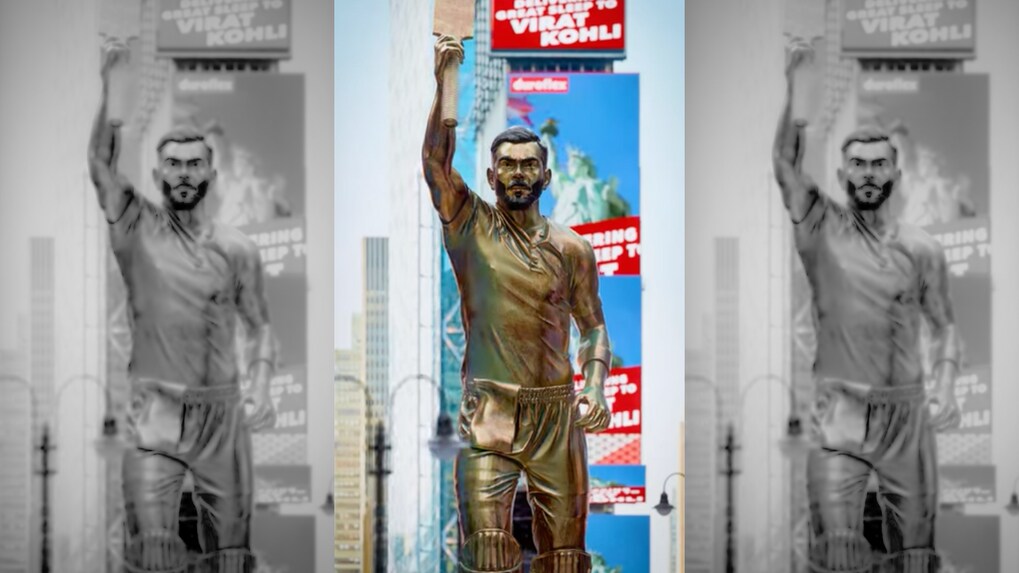 Virat Kohli statue in Times Square? Duroflex unveils statue after India qualified for semi finals of T20 World Cup