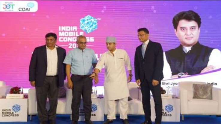 Union minister Jyotiraditya M. Scindia unveils ‘The Future is Now’ for India Mobile Congress 2024