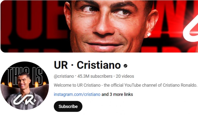 Cristiano Ronaldo breaks records with lightning-fast launch of his YouTube channel