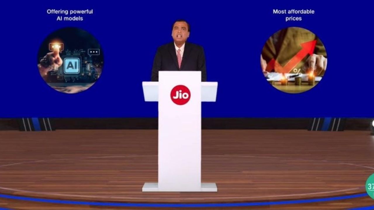 Reliance Industries Chairman and Managing Director Mukesh Ambani during the 47th Annual General Meeting (AGM) of RIL.