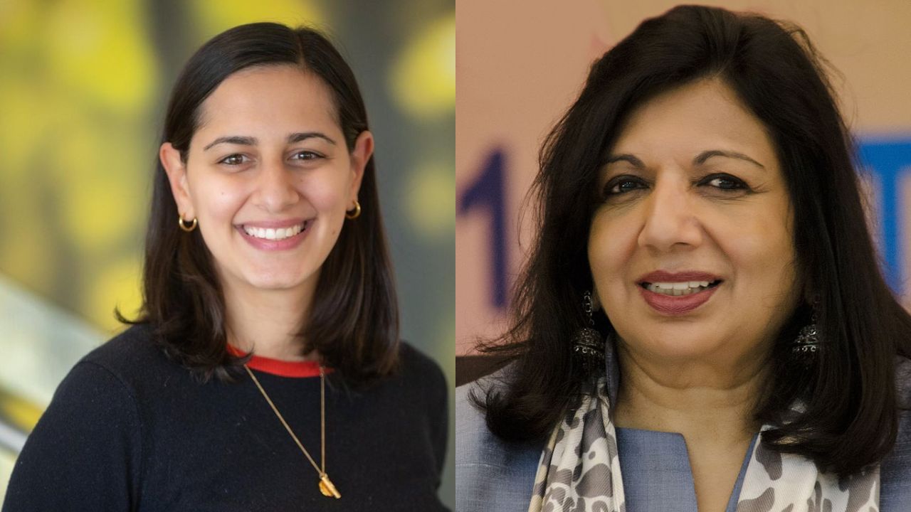 Claire Mazumdar's Boston-based biopharmaceutical company, Bicara Therapeutics, made a billion-dollar debut, with both women celebrating the significant milestone by ringing the opening bell. (Left to Right: Claire Mazumdar, Kiran Mazumdar-Shaw)