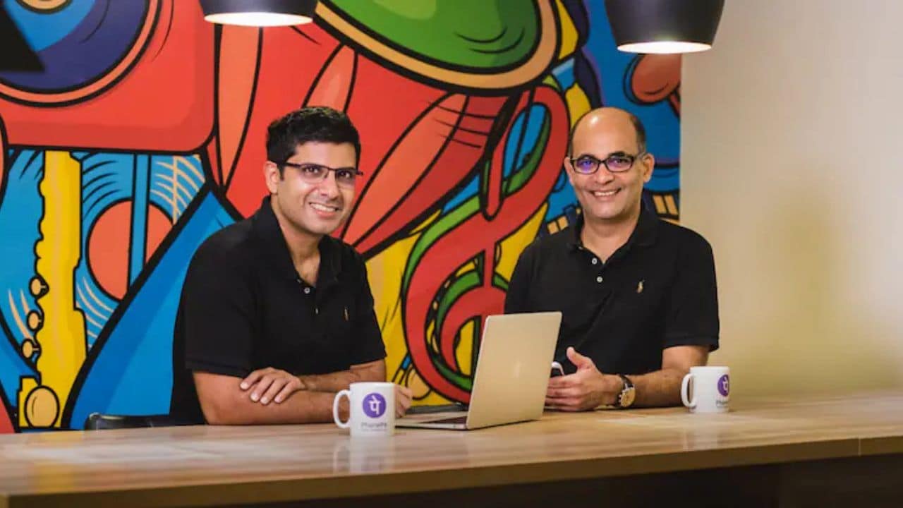 PhonePe founders Sameer Nigam (R) and Rahul Chari (L) Image source: Moneycontrol