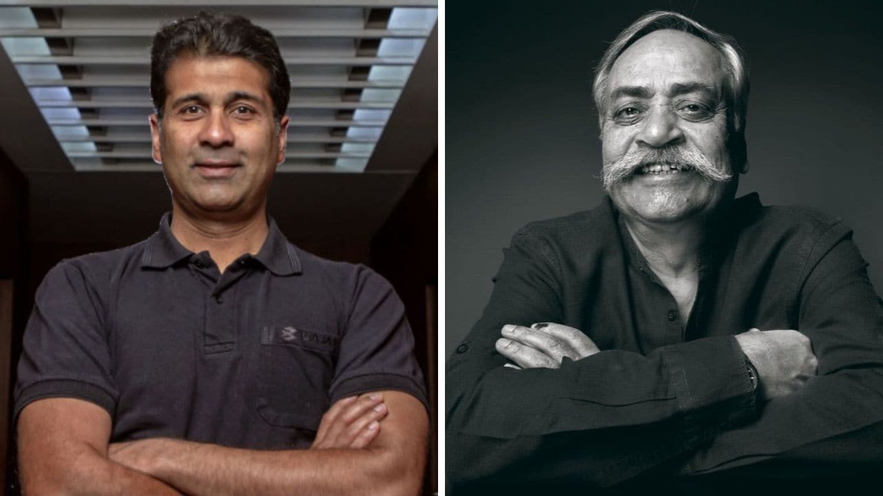 Rajiv Bajaj elaborated on the difference with a quote by his long-time mentor and legendary ad man Piyush Pandey who once said: "Farak bohot hai aapke aur humaare taalim mein, aapne ustaado se seekha hai aur humne haalaato se." (Left to Right: Rajiv Bajaj, Piyush Pandey)