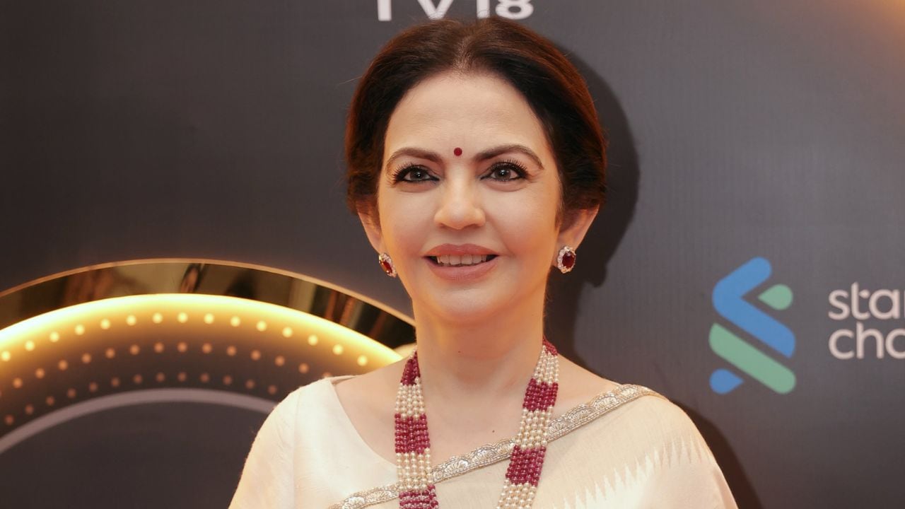 Nita Ambani was awarded for the 'Outstanding Contribution to Brand India' award at CNBC-TV18’s 20th edition of the India Business Leader Awards 2024