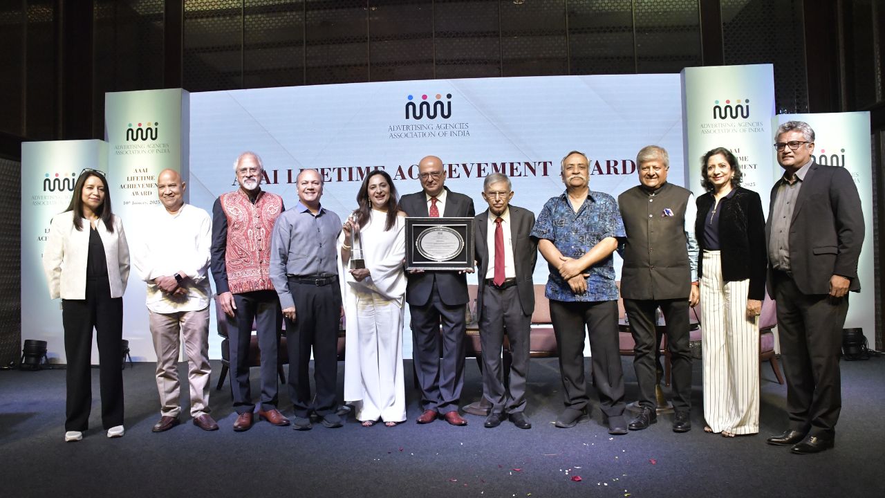 The Advertising Agencies Association of India (AAAI) recognized Vikram Sakhuja with a Life Time Achievement Award.