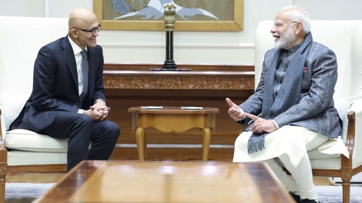 PM Modi and Microsoft’s Satya Nadella discuss vision for India’s AI future