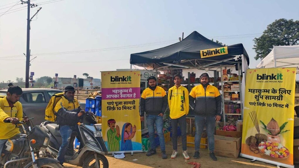 Blinkit sets up temporary store at Maha Kumbh Mela to serve millions of pilgrims