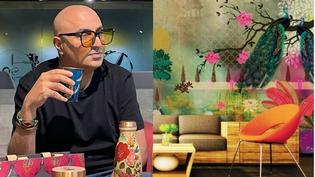 "Design is not just an add-on for us; it is our core," says Krsnaa Mehta. (In right: wall art by Mehta)
