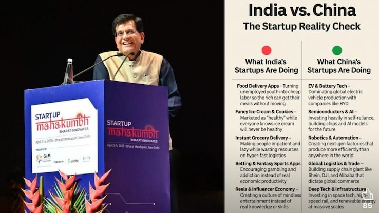 Piyush Goyal slams Indian startups for focusing on 'fancy ice-cream' while China develops chips