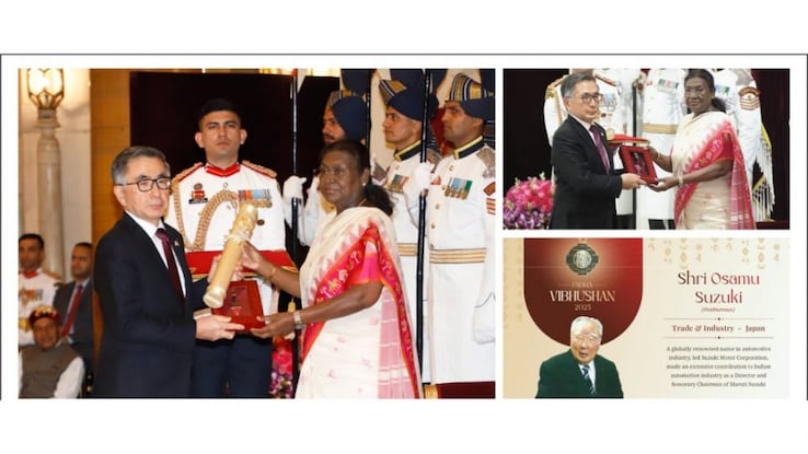 Suzuki Motor Corporation's former chairman Osamu Suzuki conferred with Padma Vibhushan posthumously