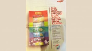 Britannia invites Parle to take space in this new ad: "Dear Parle Monaco, if we can share a shelf...."