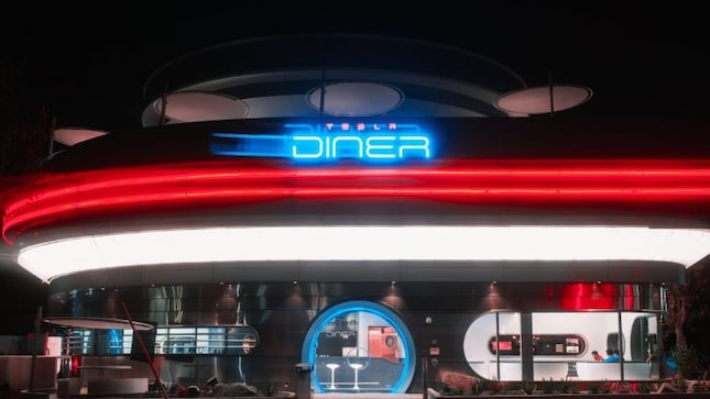 Elon Musk's Tesla opens retro-futuristic diner; blends EV charging with quick service dining