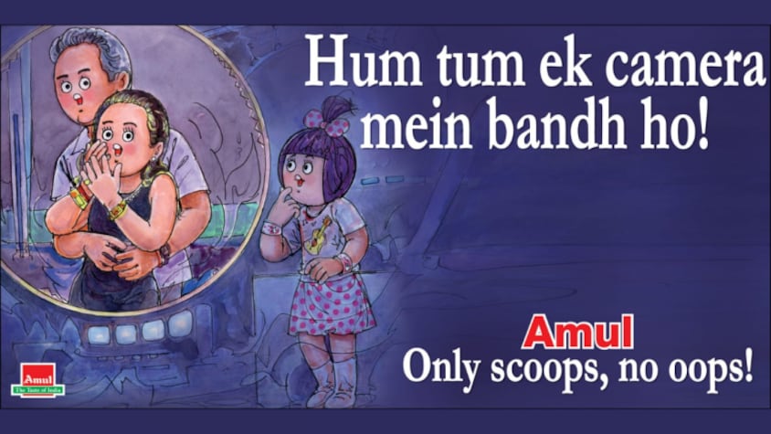 Amul joins the Coldplay 'kiss cam' drama with cheeky topical