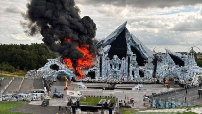 Tomorrowland fire blaze: Iconic main stage destroyed just days before festival kickoff