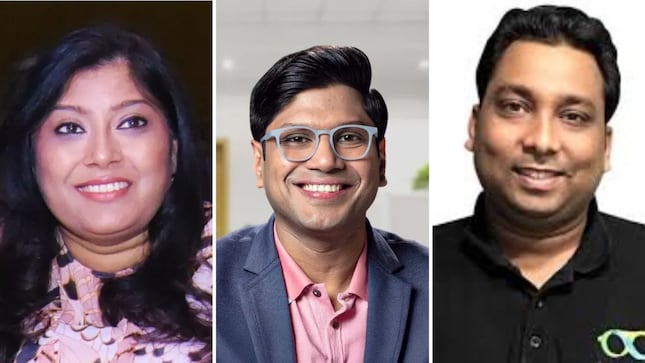 (From left to right: Neha Bansal, Peyush Bansal and Amit Chaudhary)