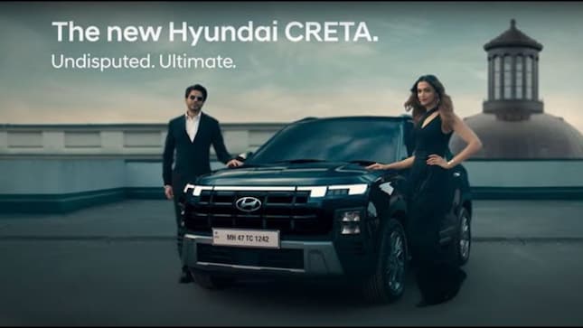 Shah Rukh Khan and Deepika Padukone in a Hyundai advertisement for Creta. 