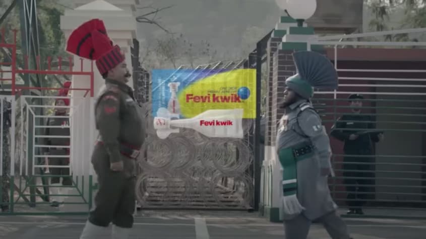 The 40‑second Fevikwik ad titled “Todo Nahin, Jodo” (Don’t break, unite) premiered during the India–Pakistan match of the ICC World Cup 2015. It struck a chord and was warmly embraced by audiences nationwide. (Still from the ad)