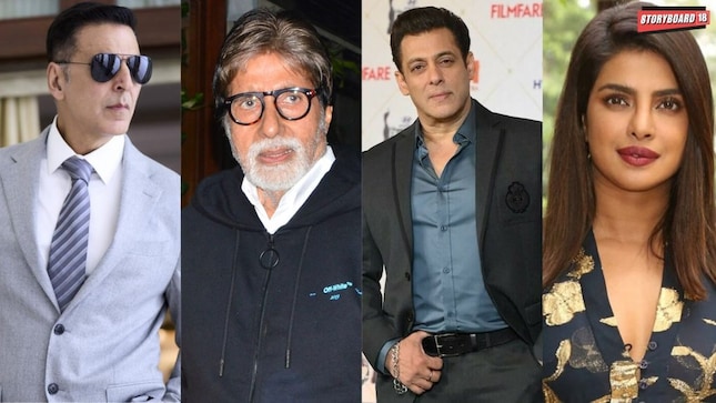 Left to Right: Akshay Kumar, Amitabh Bachchan, Salman Khan, Priyanka Chopra Jonas