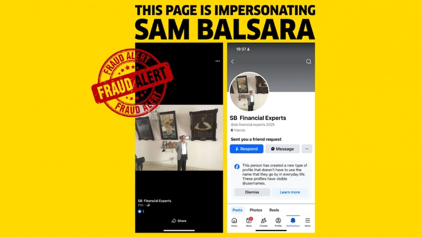 Sam Balsara clarified that it is misleading and that he has 'no association' with the particular account.