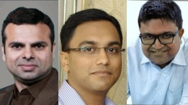 Info Edge leadership rejig (L to R) Jatin Thukral, Nimish Kulshrestha and Shail Gaurav.