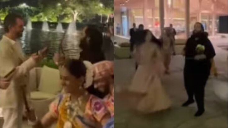 Anant Ambani and Radhika Merchant teach Donald Trump Jr to play dandiya in Jamnagar