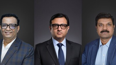 Lenovo India's new leadership: Amit Luthra, Kaman Chawla and Srinivas Rao (L to R)