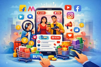 In 2024, India’s live commerce market generated revenues of about $4.82 billion and is projected to grow at a compound annual growth rate (CAGR) of 46.2% between 2025 and 2033, potentially crossing $140 billion by 2033, according to Grand View Research.